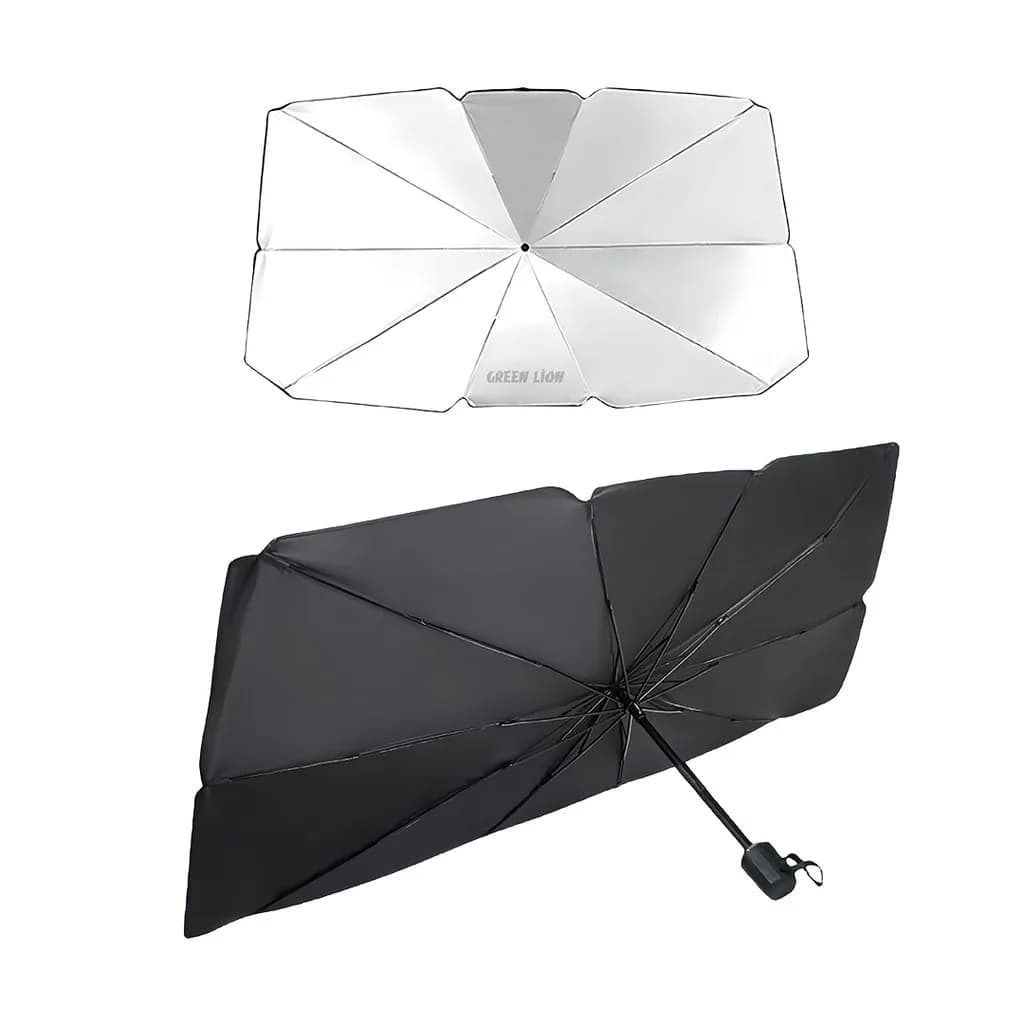 آفتابگیر شیشه جلو خودرو Green Lion مدل Car Windshield Umbrella | ساختار چتری تاشو با کیف حمل