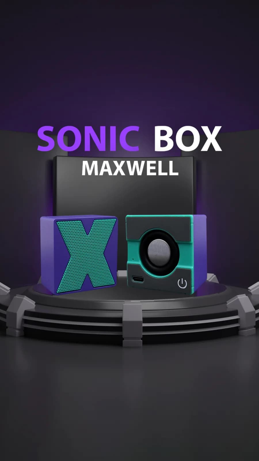 اسپیکر بلوتوثی مکسول مدل SonicBox | مینی اسپیکر مکعبی با بلوتوث ۵.۲ و قابلیت TWS