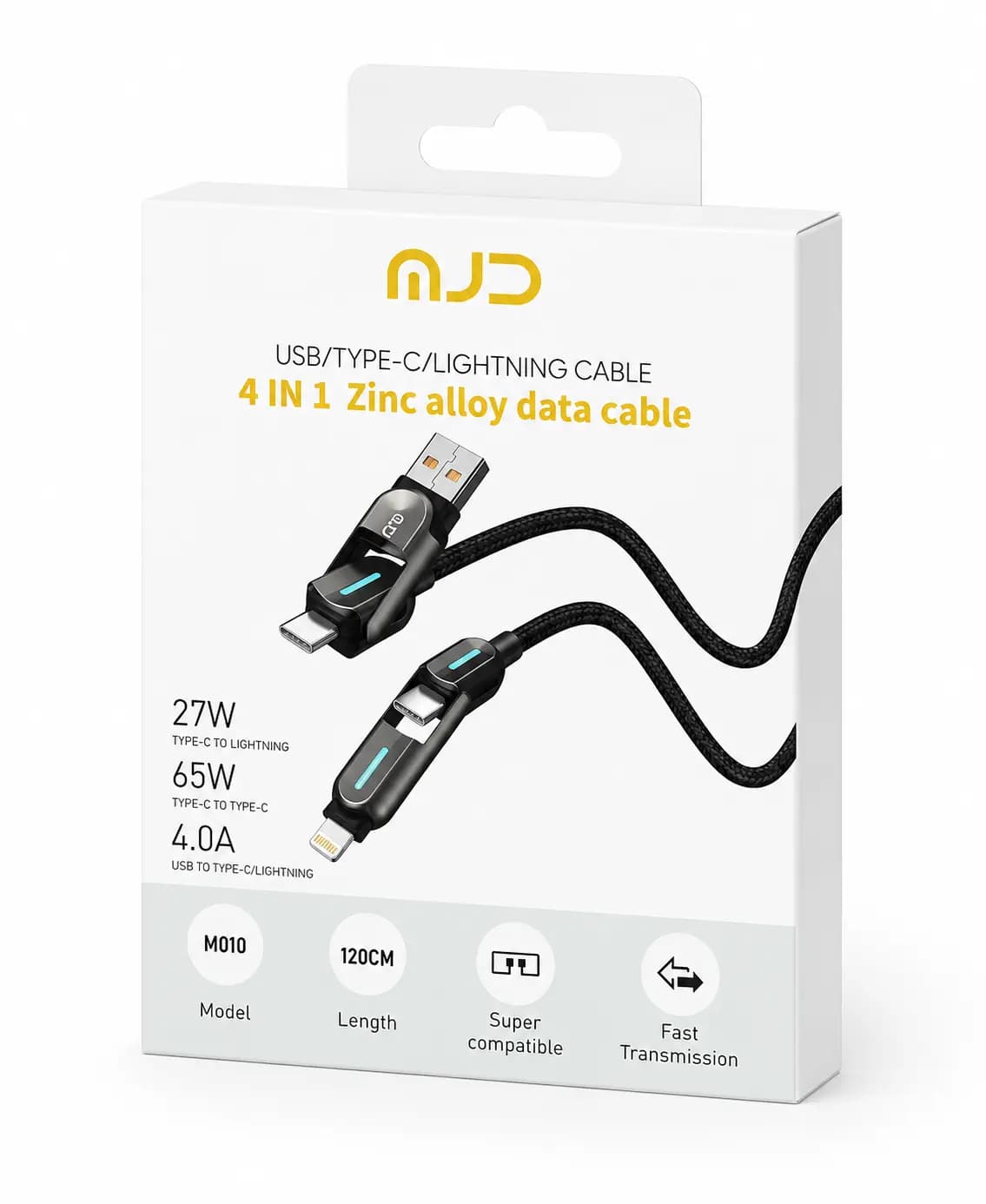 کابل 4 در 1 USB / Type-C / Lightning — نمای ۲
