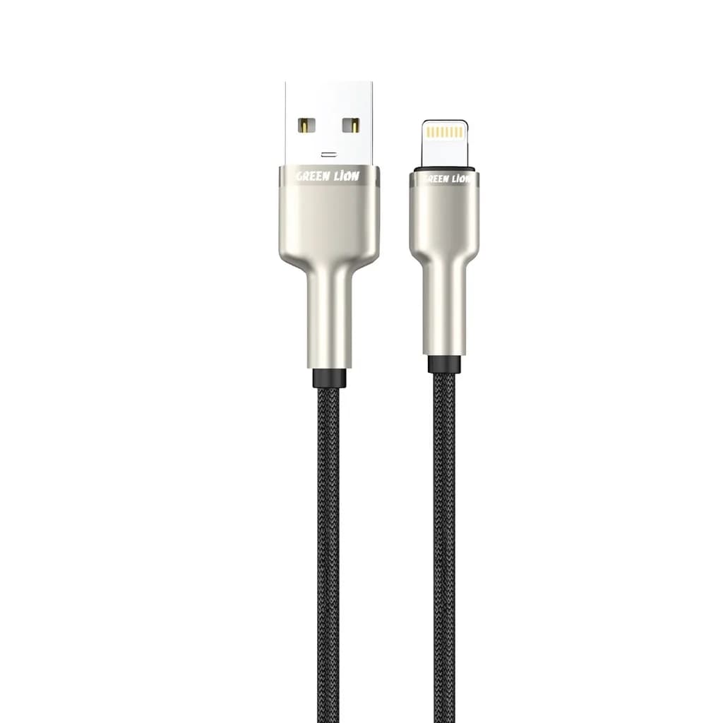 کابل شارژ USB-A به Lightning گرین لاین مدل GN10BRU2LBK | شارژ ۱۰ وات با روکش بافته‌شده