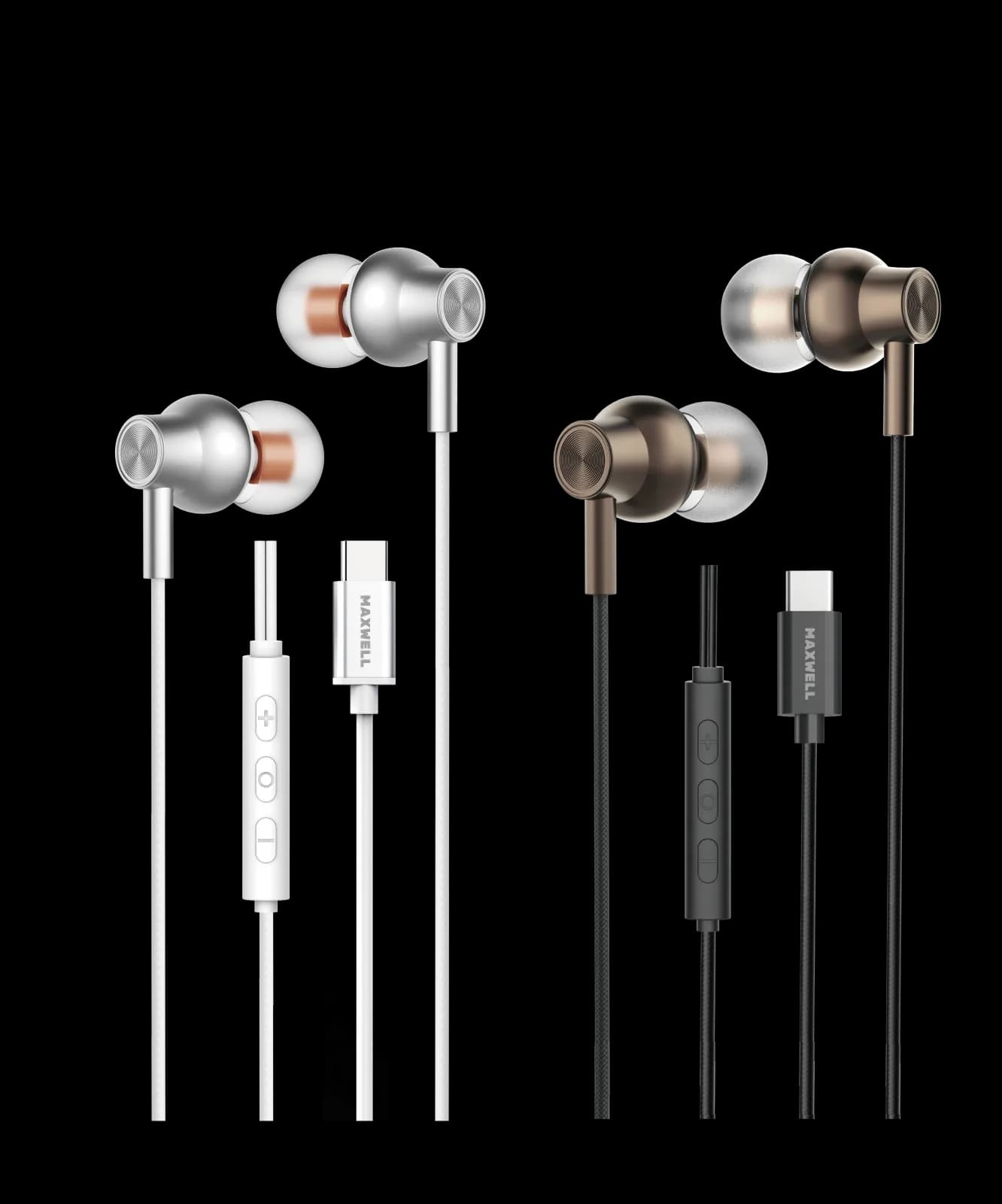 هندزفری سیمی مکسول مدل Pluse Tune | اتصال مستقیم USB-C با میکروفون و دکمه‌های کنترل