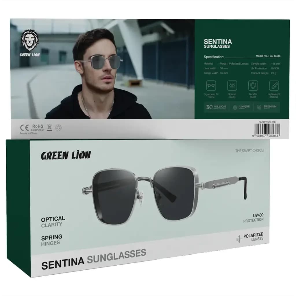لنز پلاریزه UV400 عینک آفتابی Green Lion Sentina