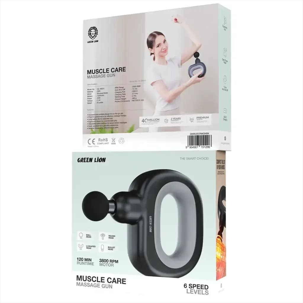 ماساژور تفنگی Green Lion Muscle Care مدل GNMUSCRMGN رنگ مشکی
