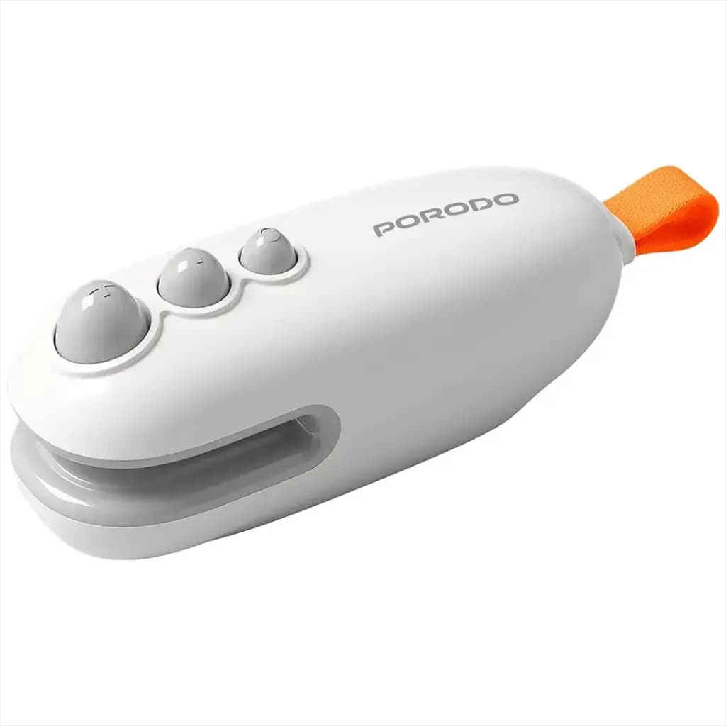 دستگاه دوکاره دوخت و برش کیسه Porodo Lifestyle Magnetic Mini Sealer & Cutter | شارژی PDWS105WH