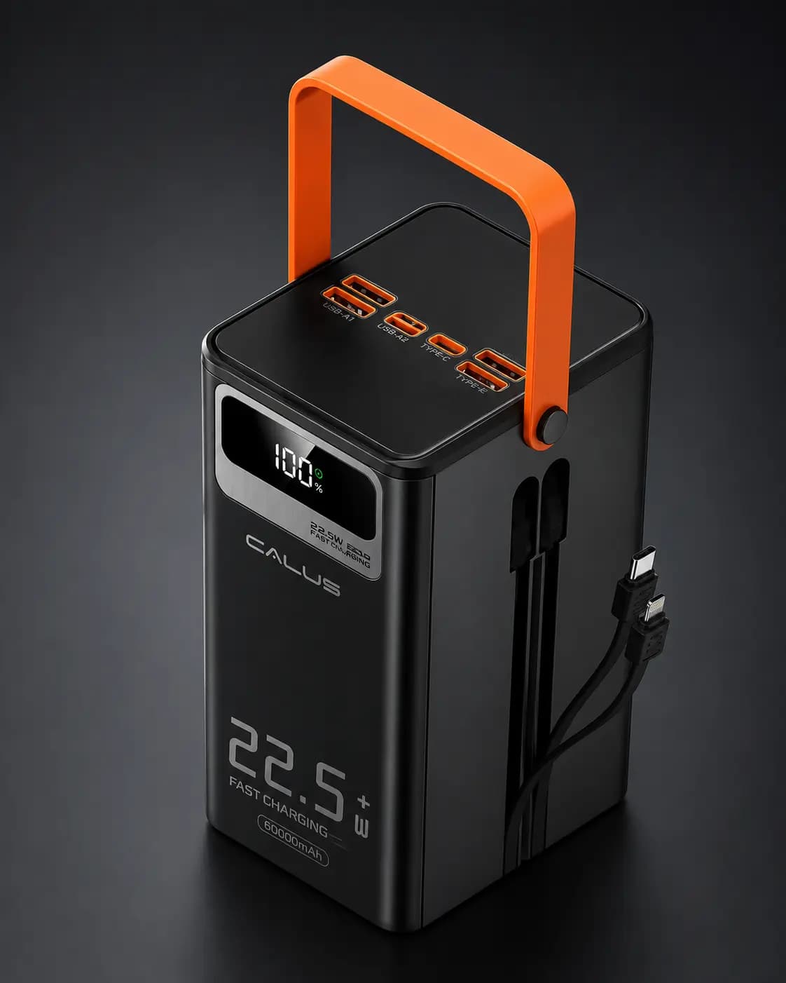 پاوربانک Calus ظرفیت 60000mAh | شارژ سریع 22.5 وات کالوس — نمای ۳