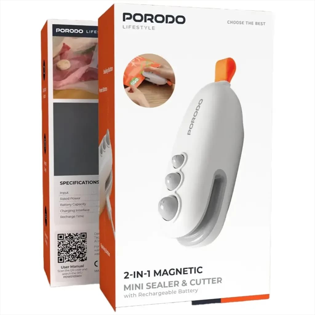 درگاه شارژ USB-C دستگاه دوخت و برش کیسه Porodo