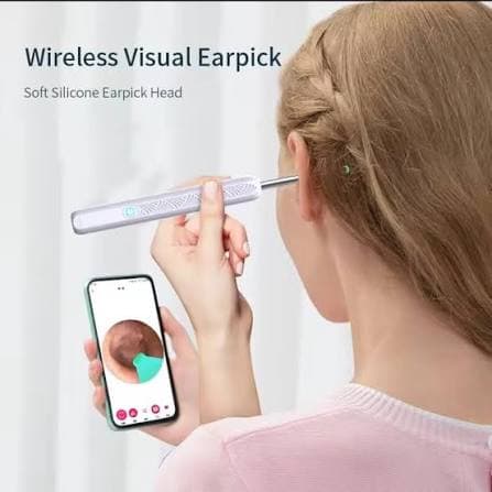 جرم‌گیر گوش هوشمند بی‌سیم مدل NE16 | اندوسکوپ گوش با دوربین 5MP و اتصال Wi-Fi به گوشی — نمای ۵