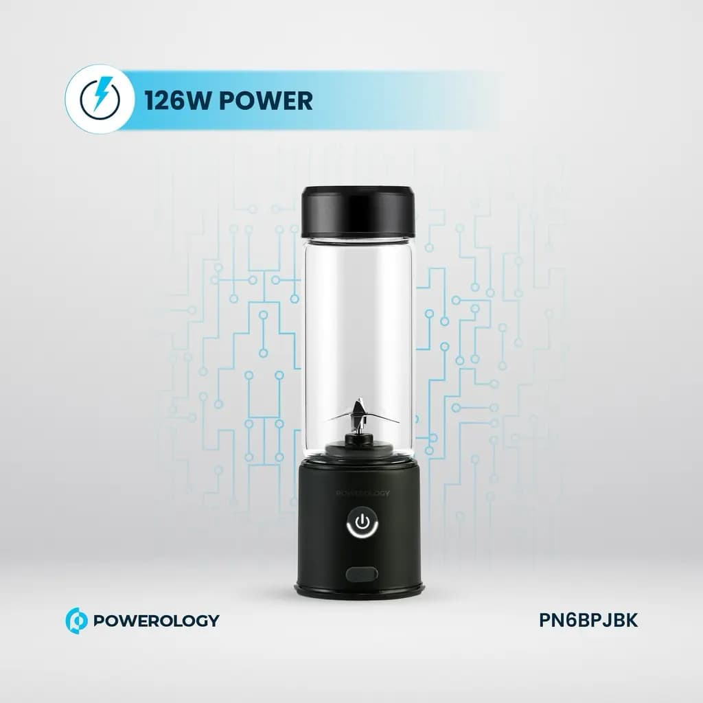 مخلوط‌کن شارژی Powerology 450ml | توان 126 وات پاورولوژی — نمای ۶