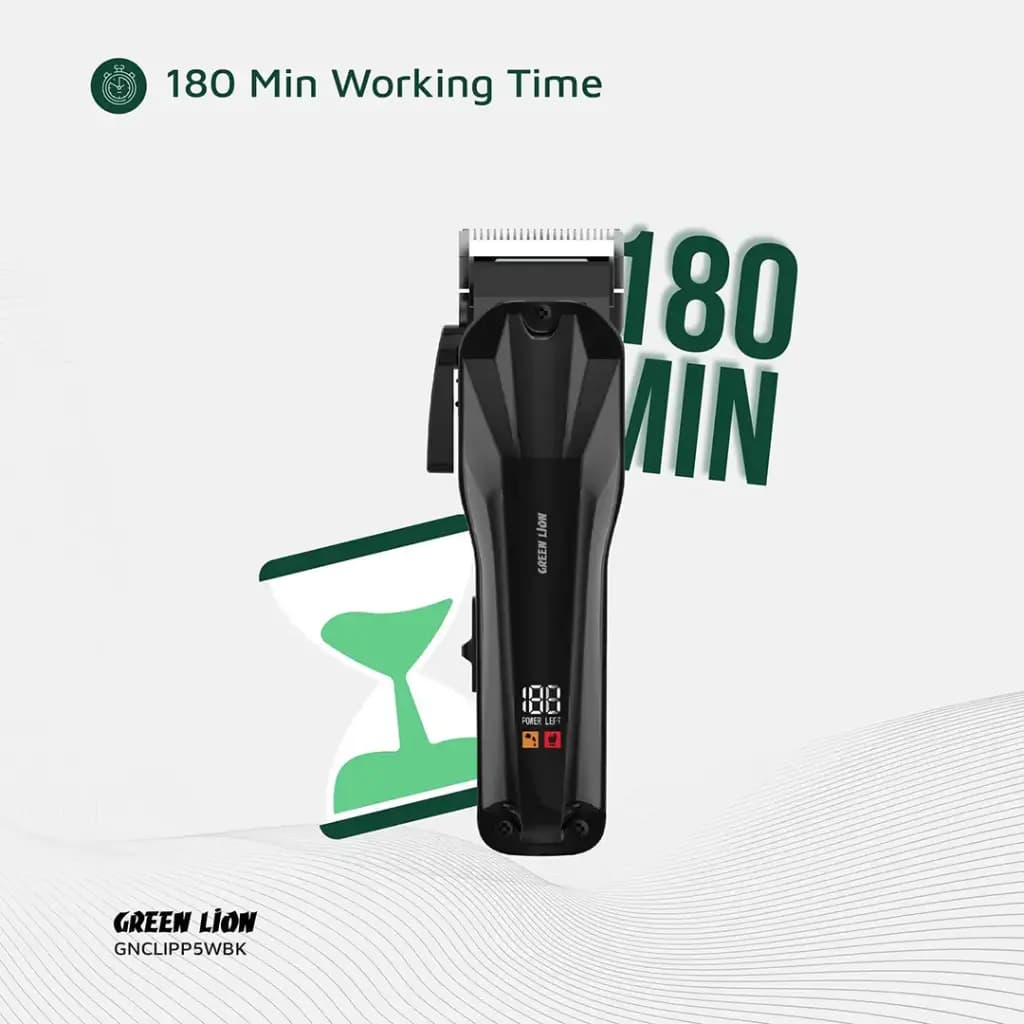 ماشین اصلاح Clip Pro با اشاره به ۱۸۰ دقیقه کارکرد پس از شارژ کامل
