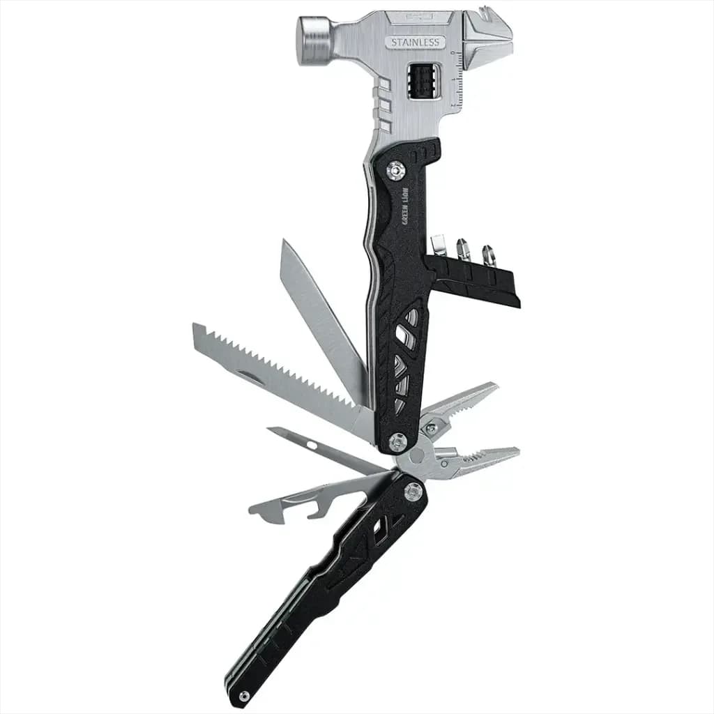 چکش چندکاره ۱۸ کاره Green Lion 18-in-1 Multi-Tool Hammer | ابزار چندمنظوره کمپینگ GN18N1NUTOLBK