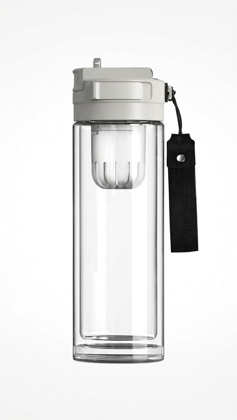 تراول ماگ MDHL مدل MD008 Magnetic Bubble Tea | ماگ سفری دوجداره با درب ضدنشتی