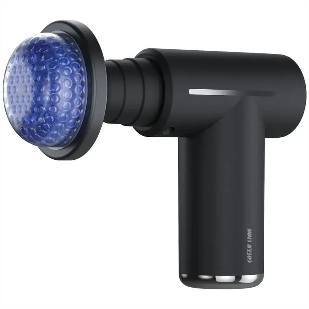 ماساژور تفنگی Green Lion Pulse Massage Gun | ماساژور شارژی با گرمایش و سرمایش GNPLSMGUNBK