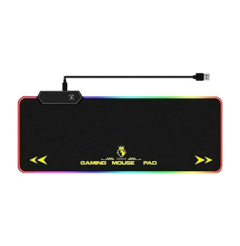 ماوس پد گیمینگ RGB برند AOAS مدل S4000 | موس پد XXL با ابعاد ۸۰×۳۰ سانتیمتر