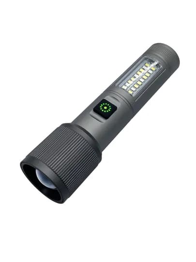چراغ قوه شارژی زینگارو مدل KM-286 | چراغ قوه LED زومدار با بدنه آلومینیومی